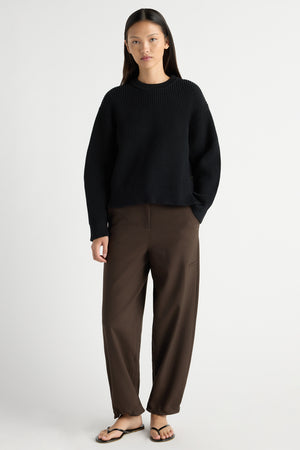 Danielle Drawstring Barrel-Leg Pant