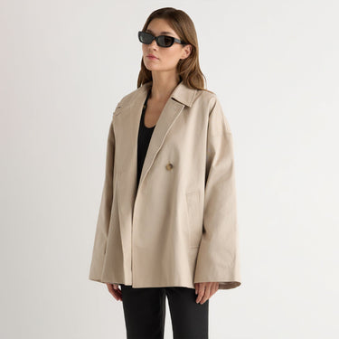 Renée | Delaney Cotton Mac Coat in Size Extra Small