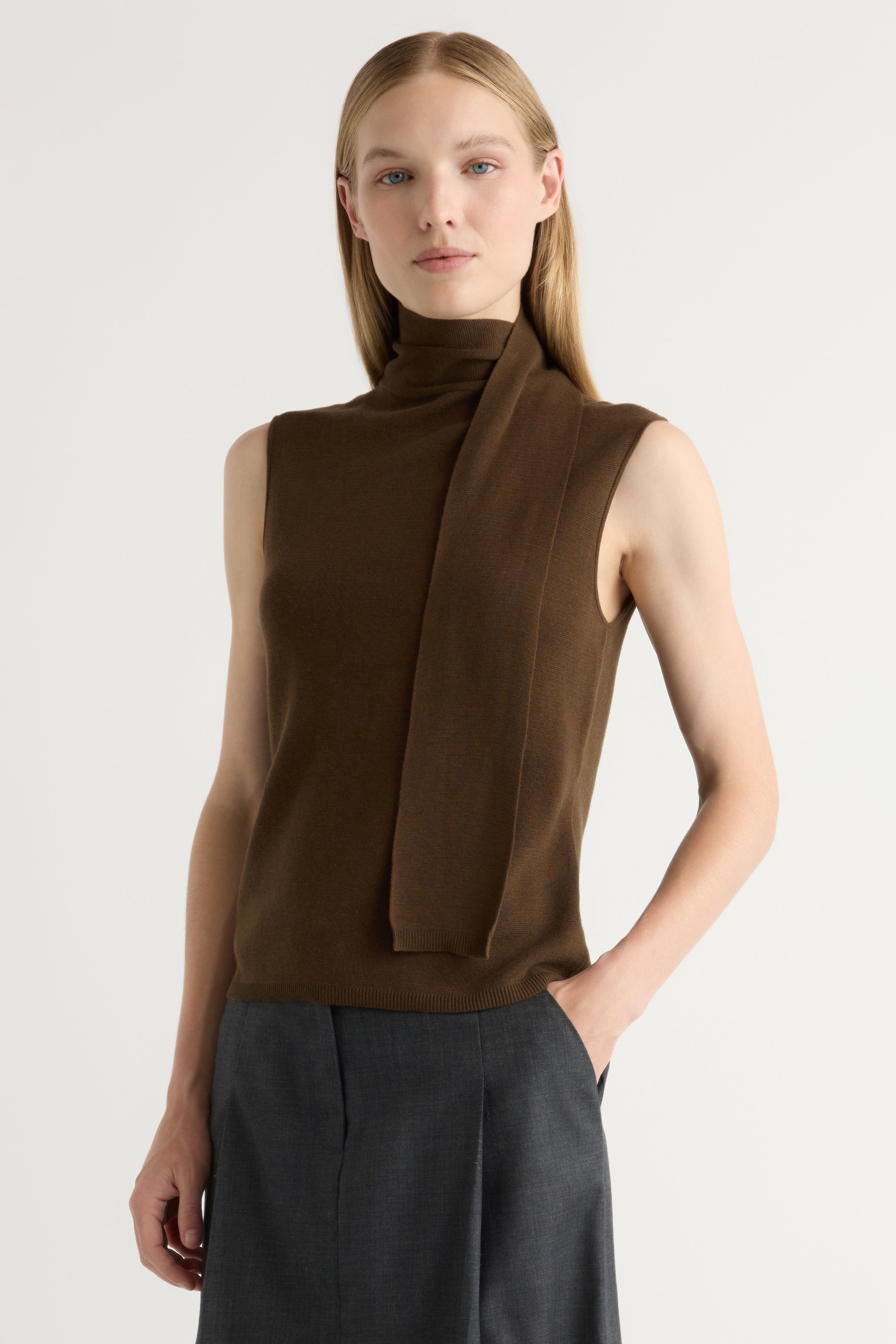 シャツ/ブラウス(長袖/七分) Asymmetric Cotton-blend Jersey Top mame - Mame Cotton Jersey Asymmetrical Topの通販 by