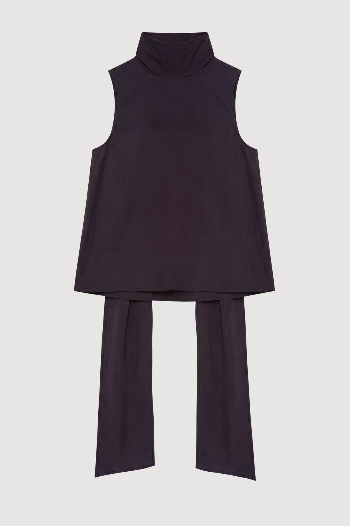 Dominika Drape Scarf-Neck Blouse