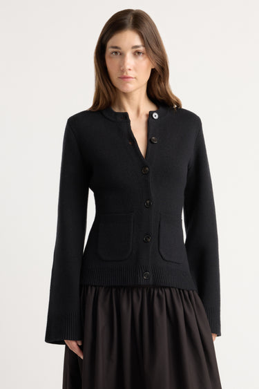 Renée | Eames Organic Cotton-Wool Button Cardigan in Size Small
