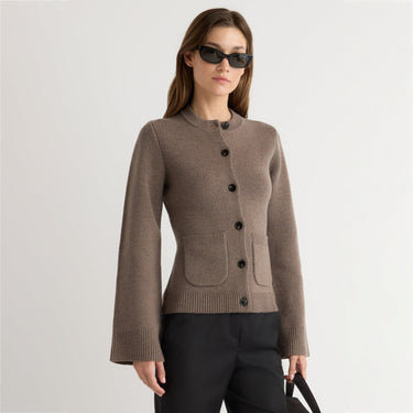 Renée | Eames Organic Cotton-Wool Button Cardigan in Size Extra Small