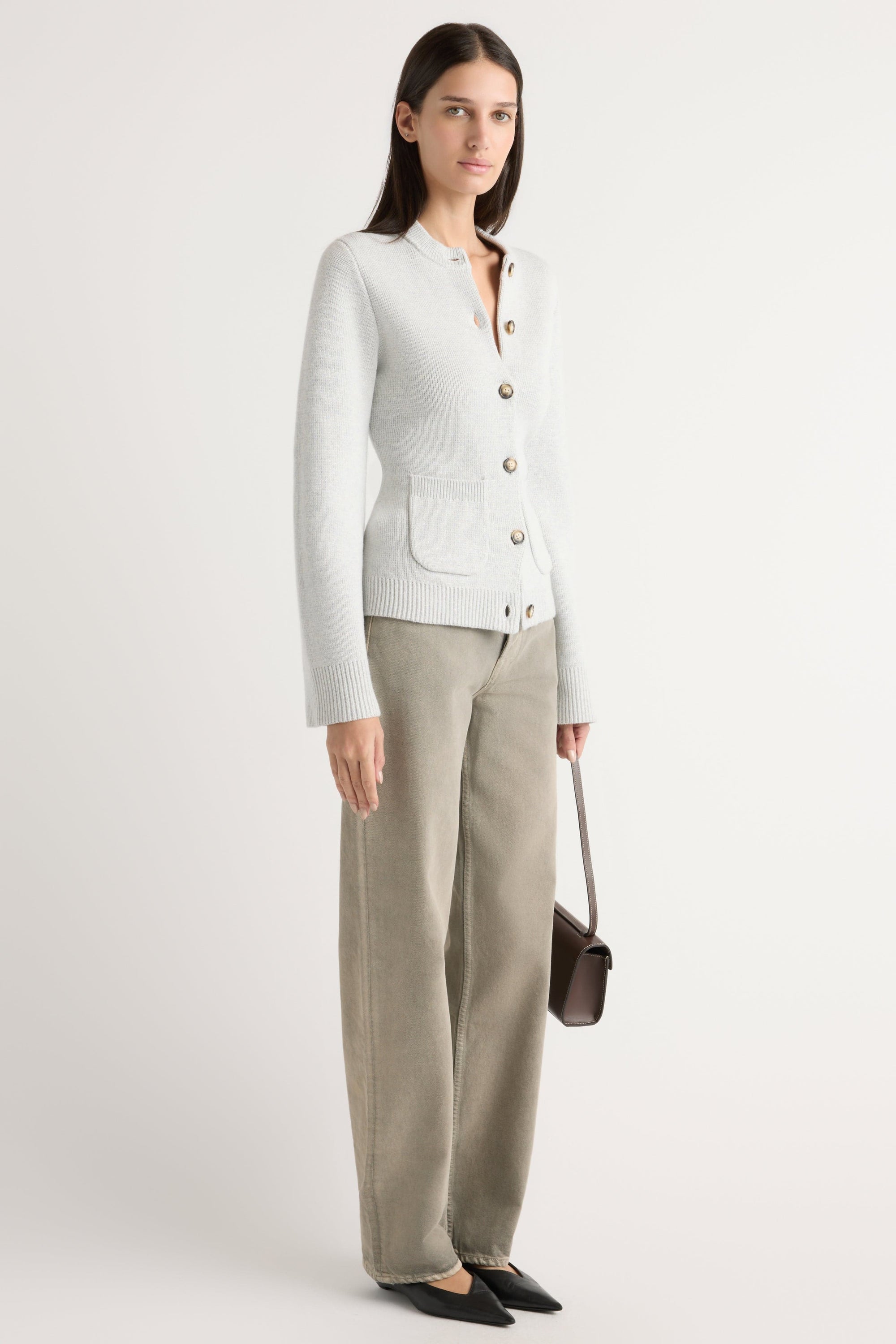 Eames Organic Cotton-Wool Cardigan Heather Grey / S Eames Organic Cotton-Wool Cardigan Heather Grey / S
