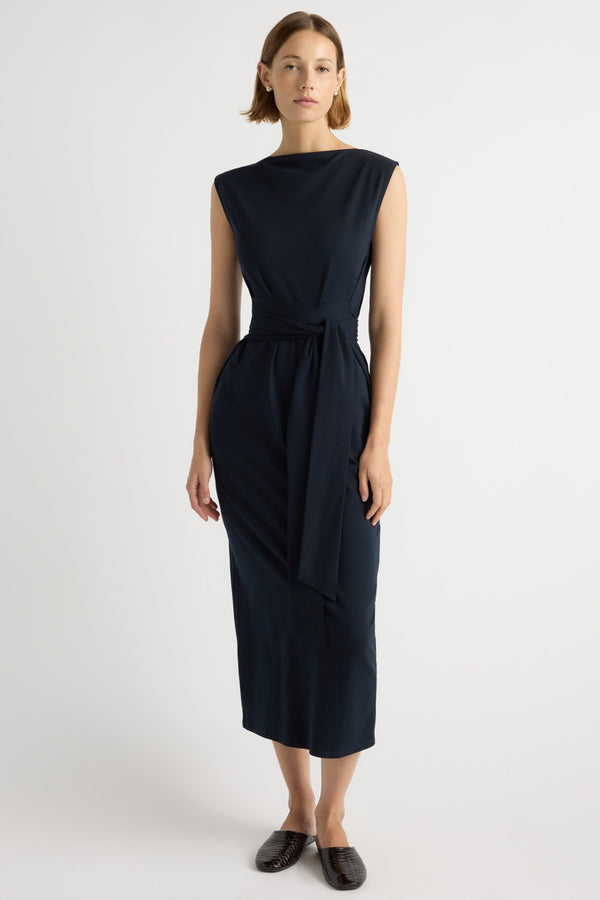 beatrice midi dress Beatrice Belted Shirt Midi Dress
