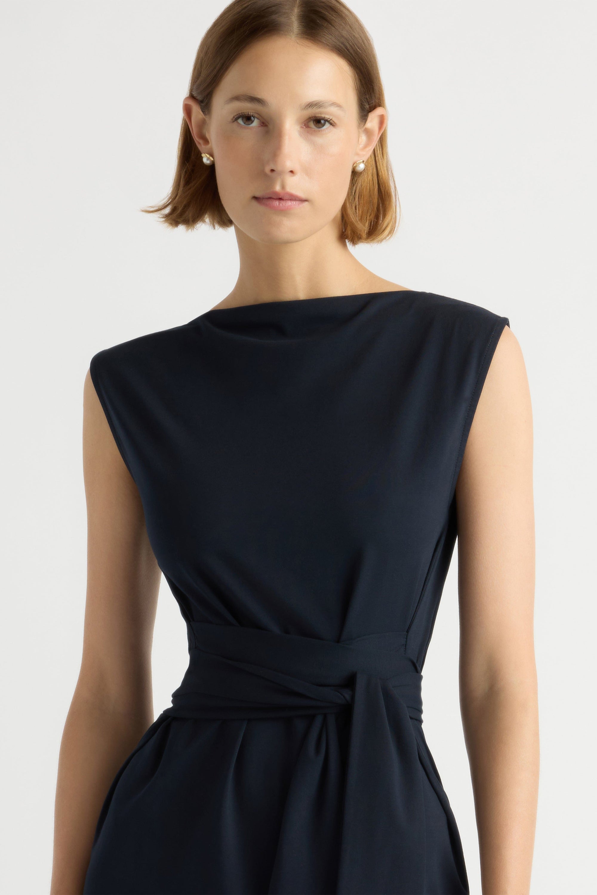 tie front cocktail dress Blue Multi Floral Tie-Front Midi Dress | Womens | Medium (Available in XS, S) | 100% Polyester