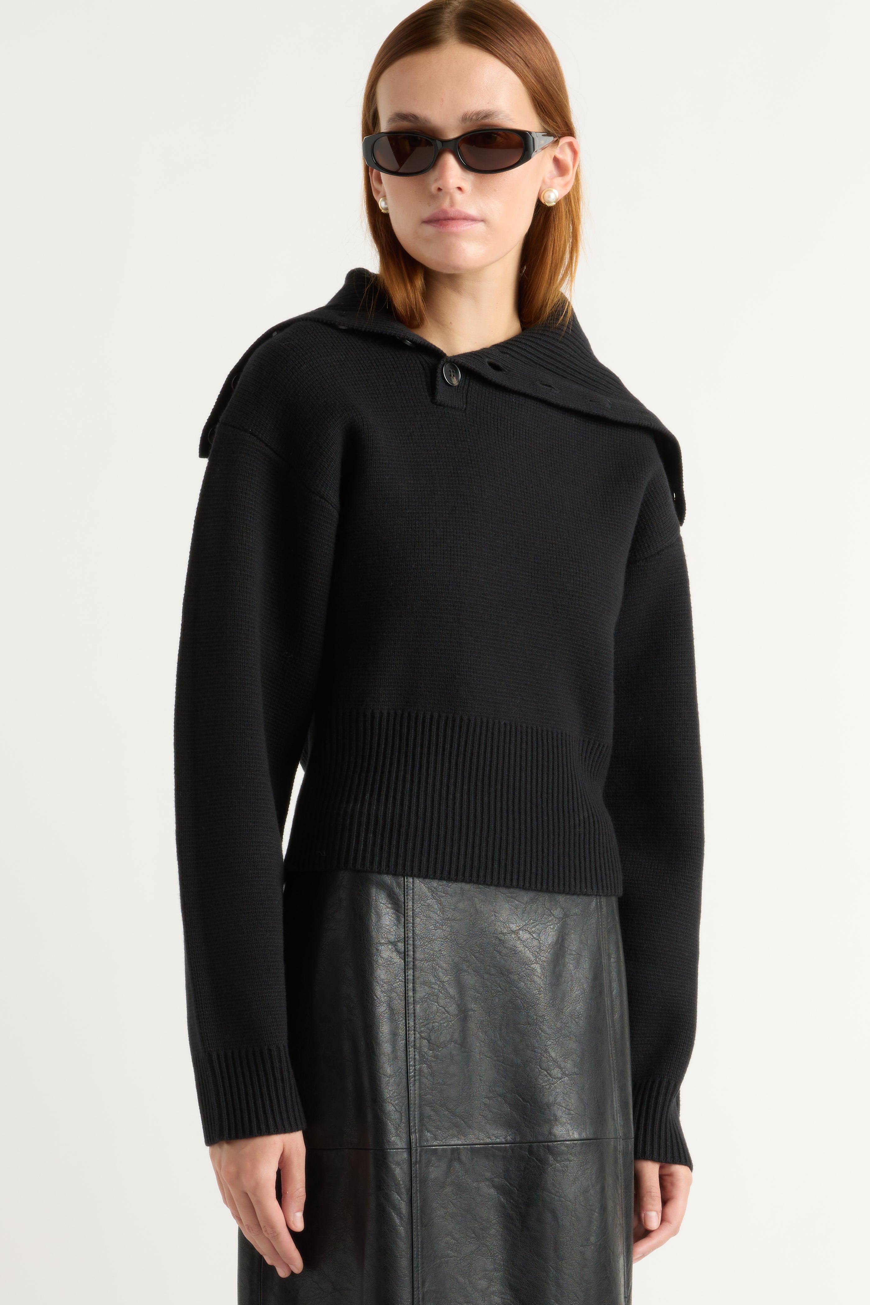 ULTERIOR ニットポロ Holiday Button Mock Sweater - Rock Hthr – IZOD