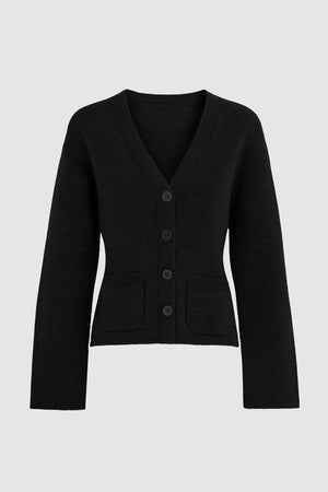 Elinor Organic Cotton-Wool V-Neck Cardigan