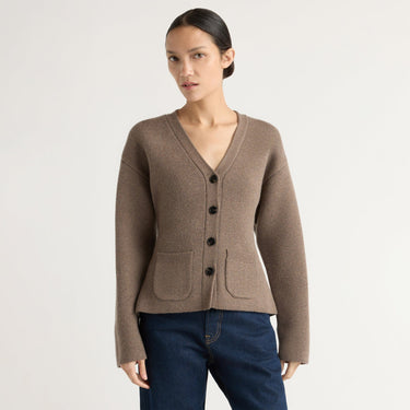 Charlotte | Elinor Organic Cotton-Wool V-Neck Cardigan in Size Small