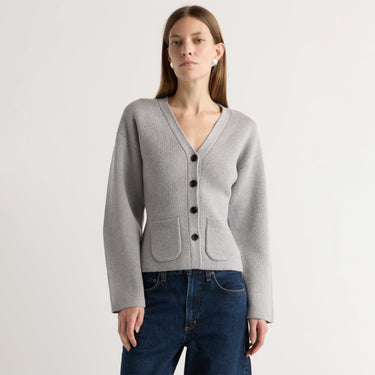 Marije | Elinor Organic Cotton-Wool V-Neck Cardigan in Size Small