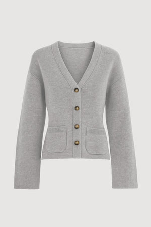 Elinor Organic Cotton-Wool V-Neck Cardigan