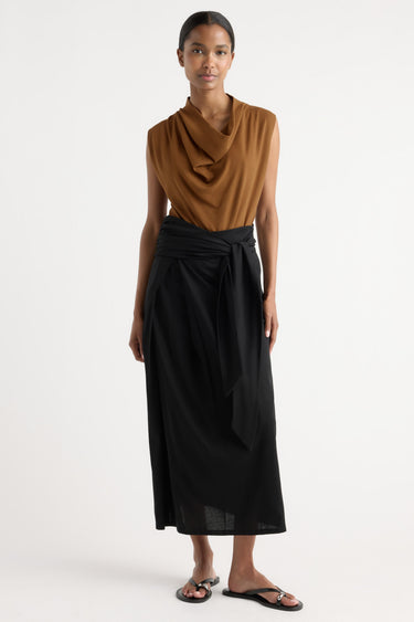 Isilda | Elke Tie-Waist Maxi Skirt in Size Extra Small