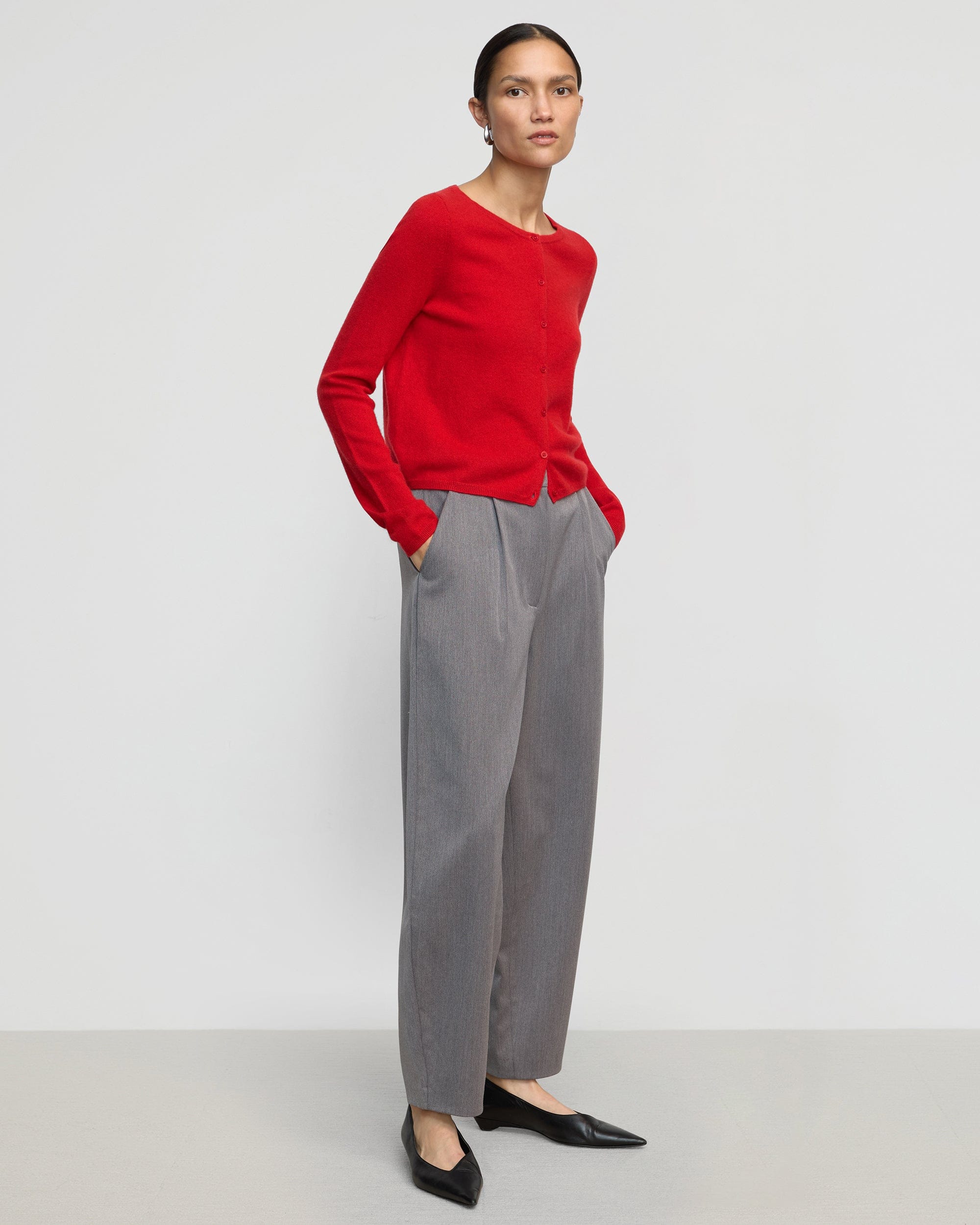 Emme Cashmere Button Cardigan