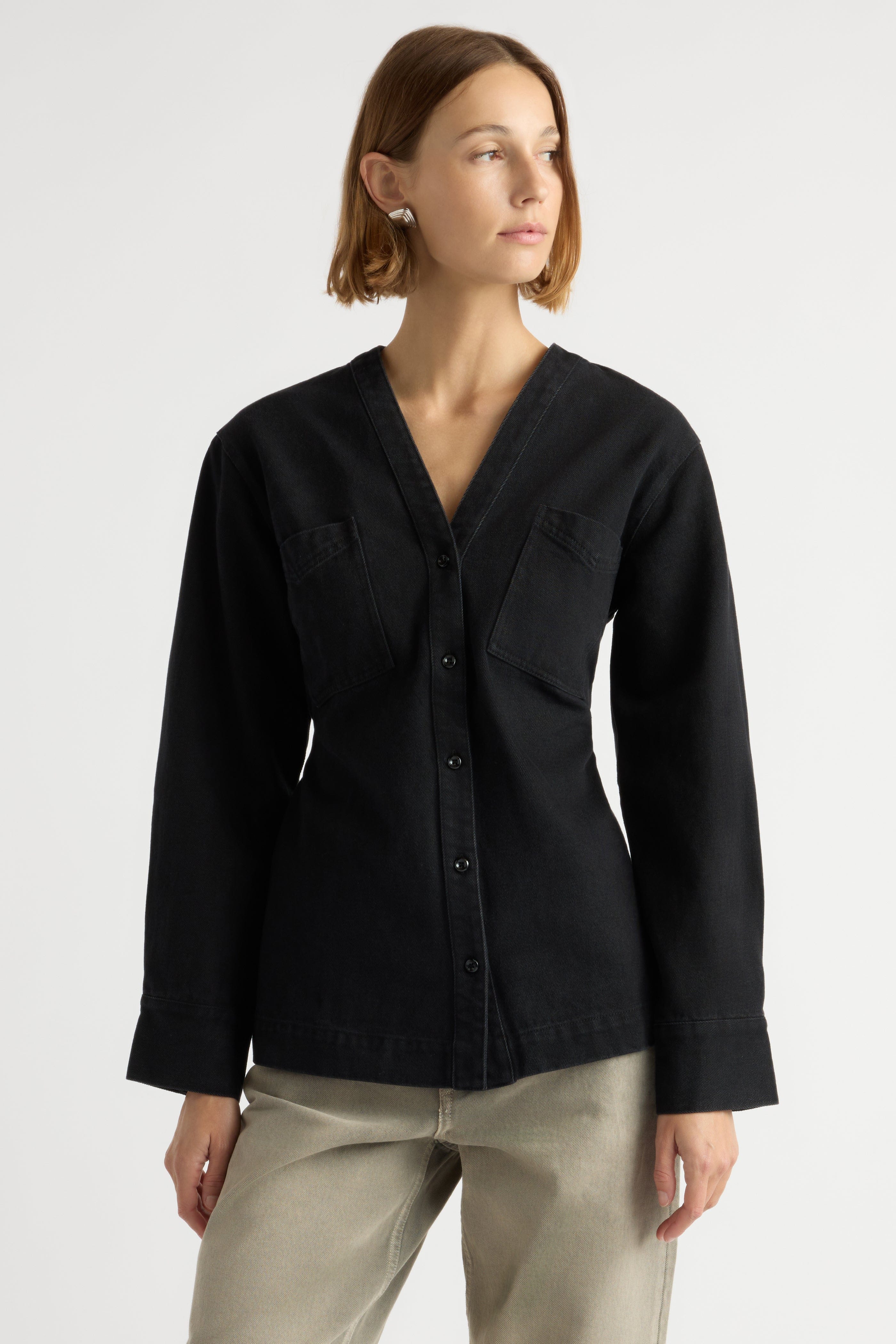 Emmett Cinch-Waist Denim Jacket