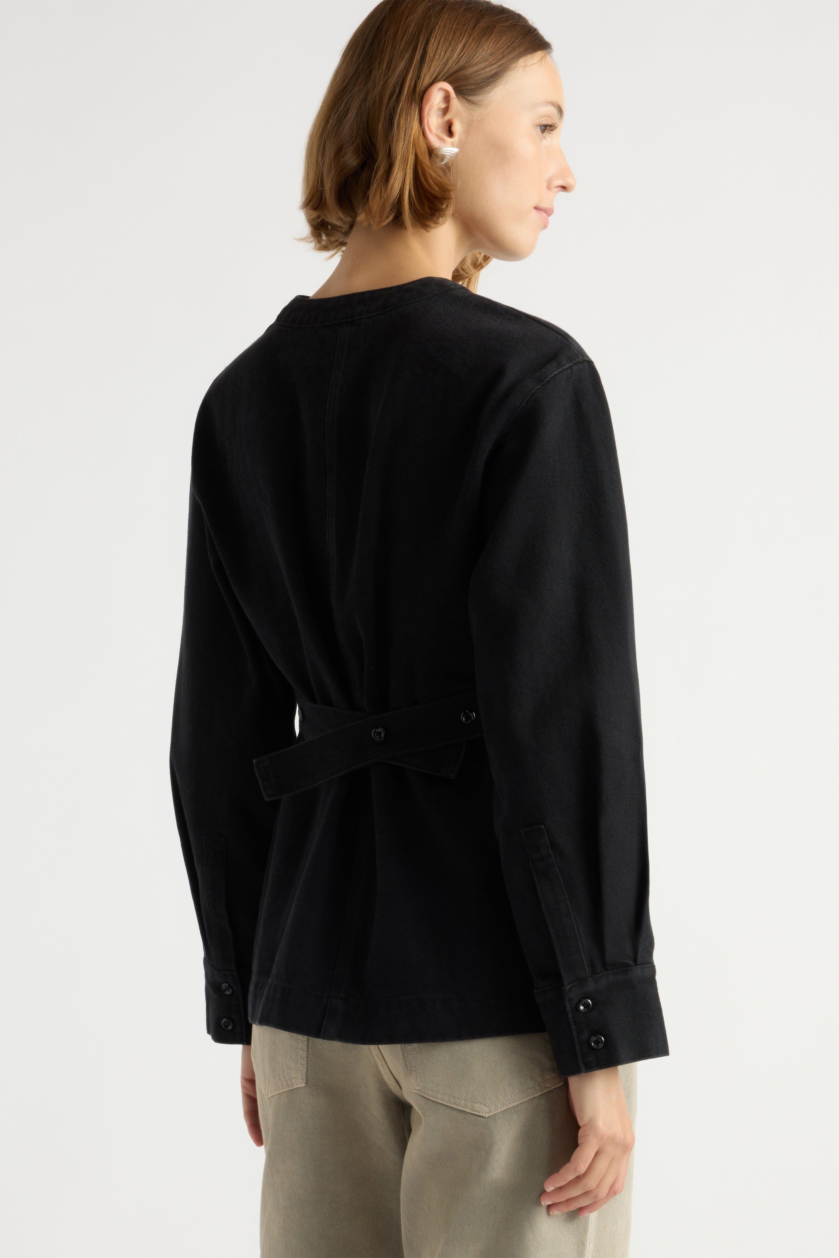 Emmett Cinch-Waist Denim Jacket