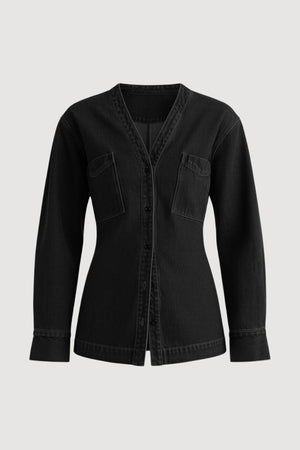 Emmett Cinch-Waist Denim Jacket