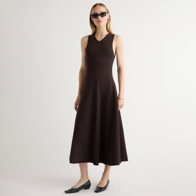 Enya Cinch-Waist Knit Dress Deep Merlot / M