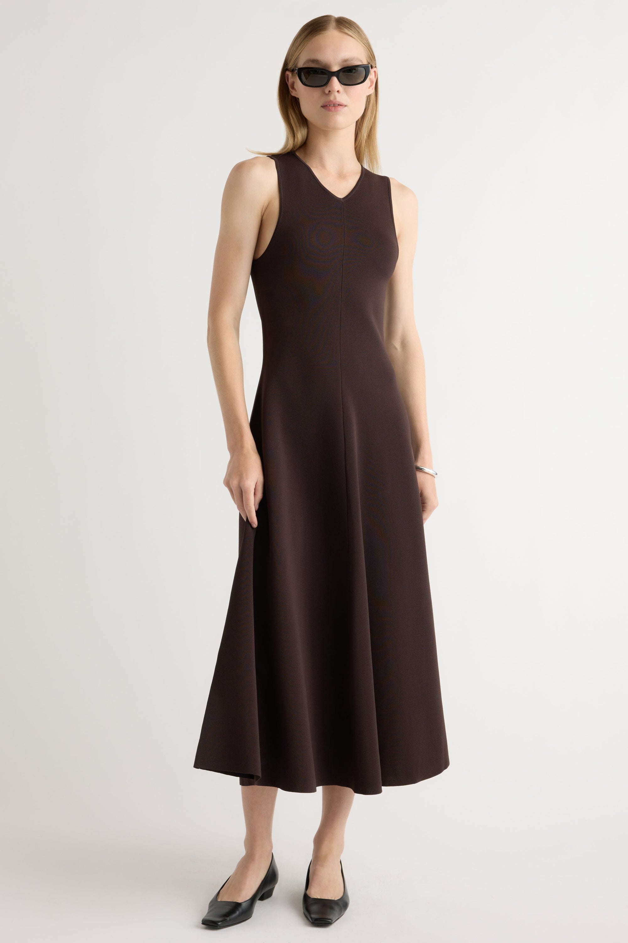 Enya Cinch-Waist Knit Dress Deep Merlot / M Enya Cinch-Waist Knit Dress Deep Merlot / M