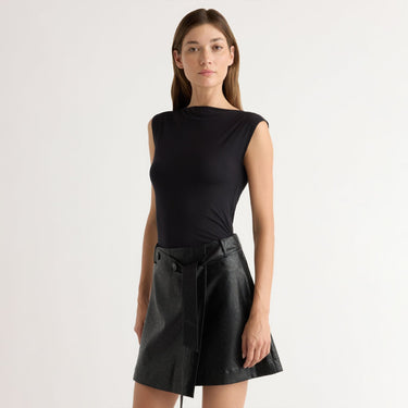 Renée | Esme Sleeveless Slit-Neck Tank in Size Extra Small