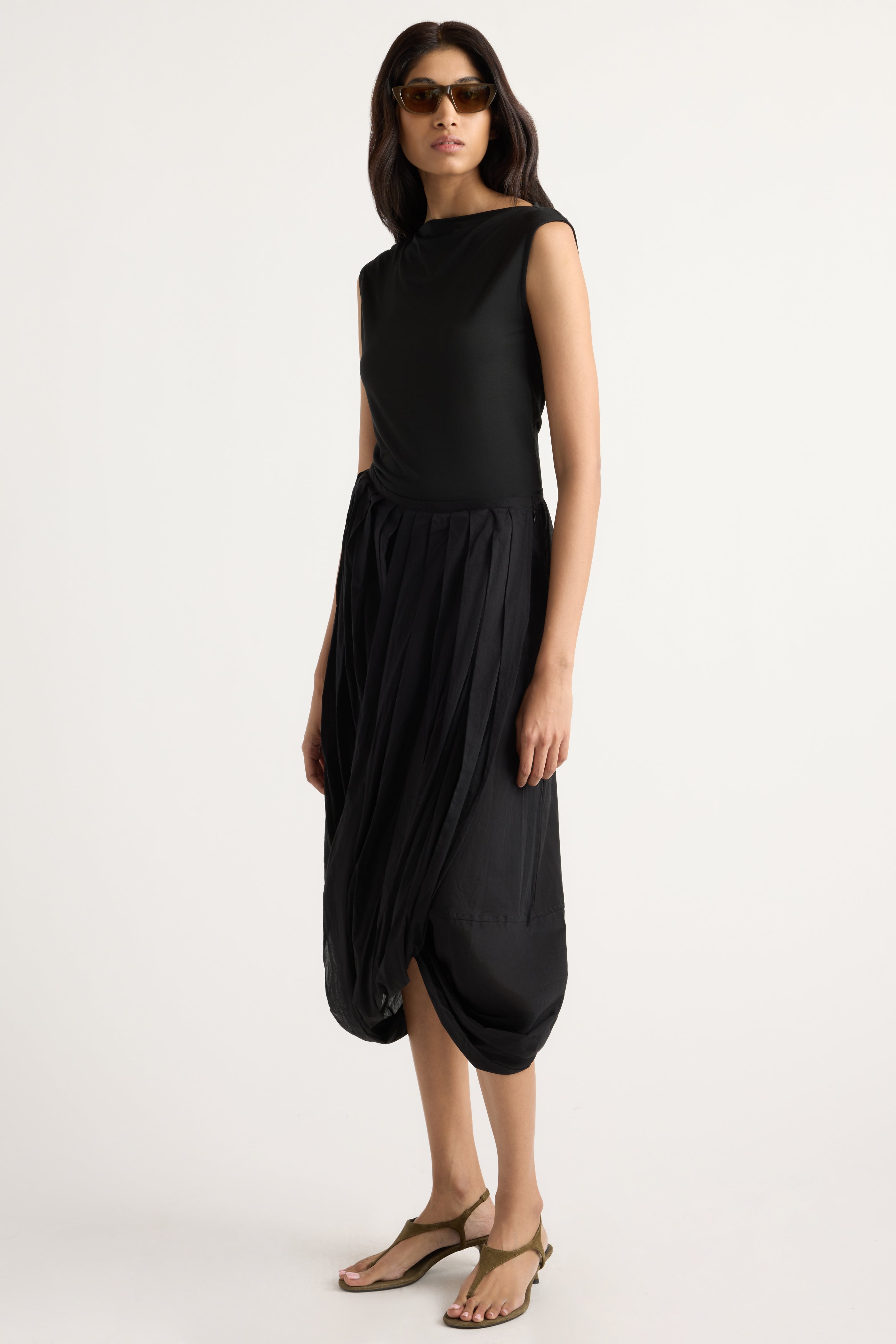 Esme Sleeveless Slit-Neck Tank