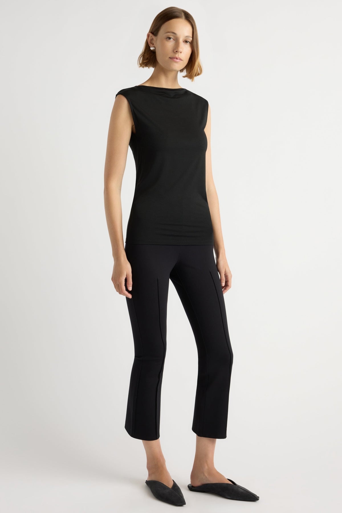 Esme Sleeveless Slit-Neck Tank