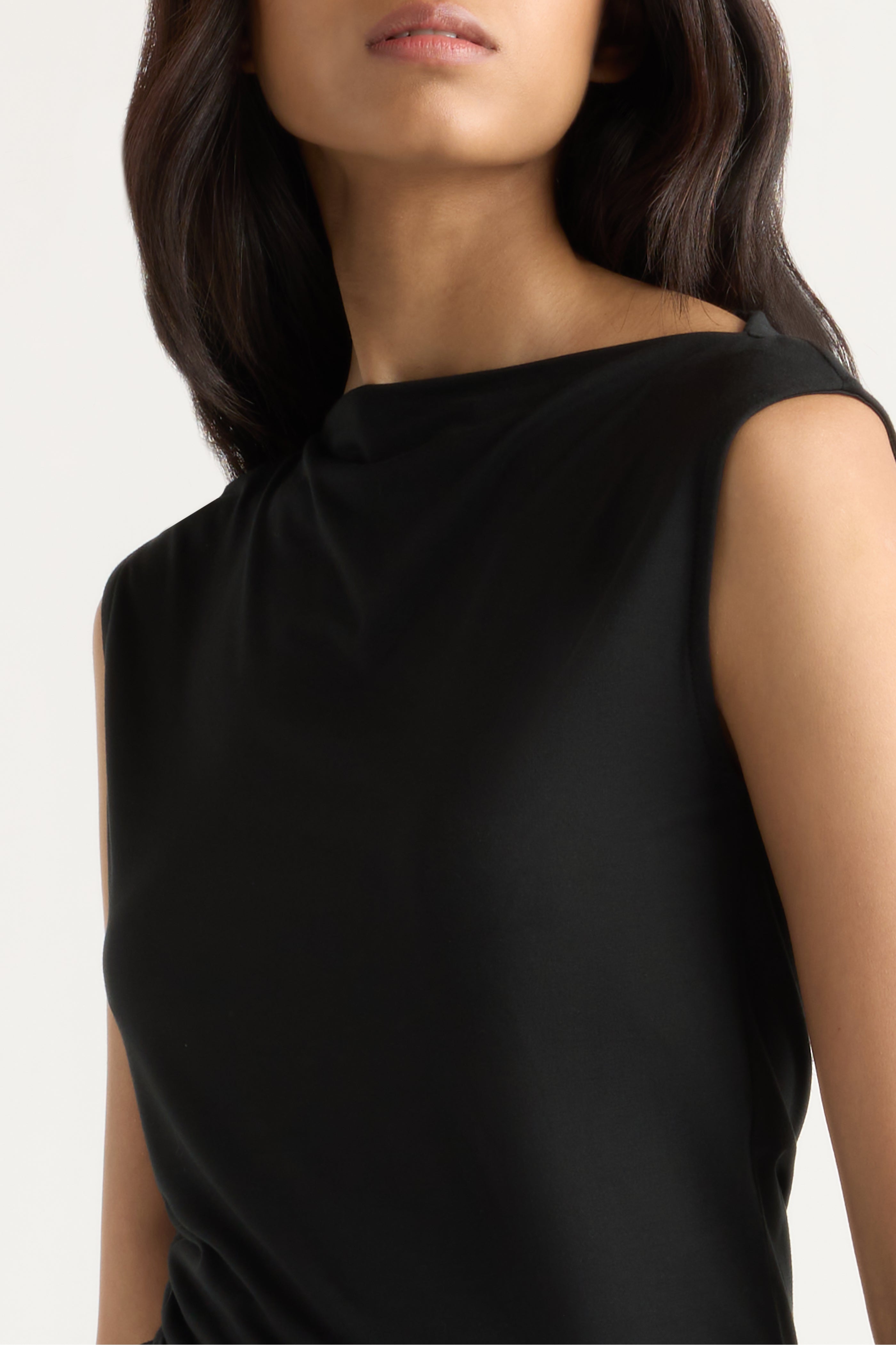 Esme Sleeveless Slit-Neck Tank