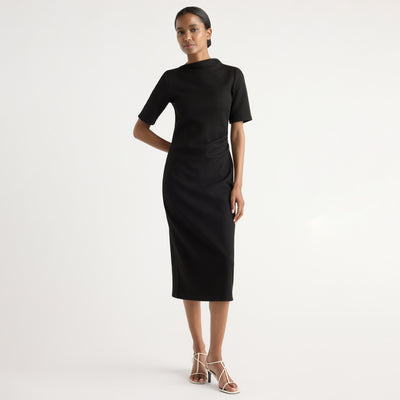 jersey knit cocktail dresses Perfectly Framed Blue Jersey Knit Contrast Trim Sleeveless Maxi Dress