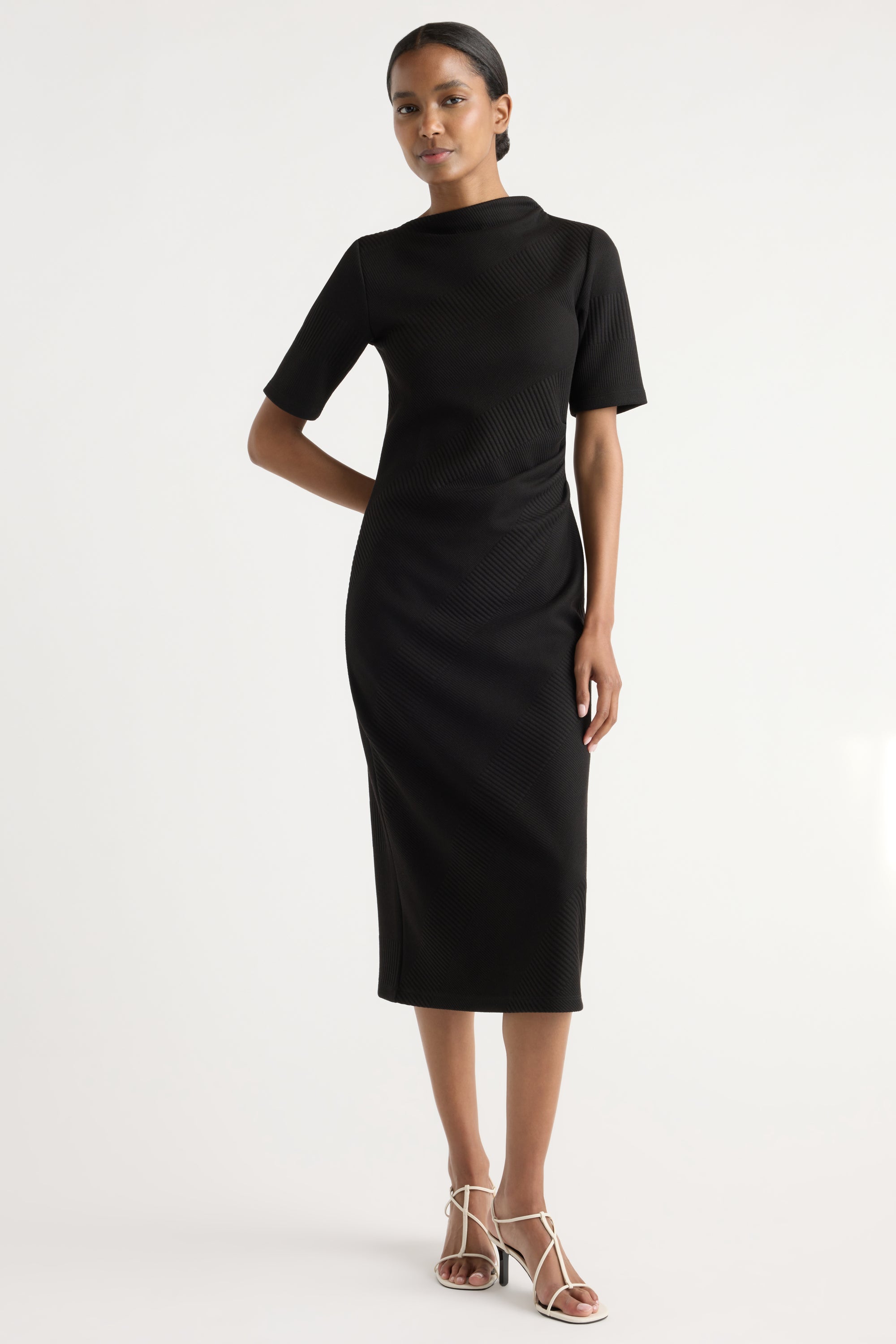 Evie Ribbed-Knit Jersey Dress Evie Ribbed-Knit Jersey Dress