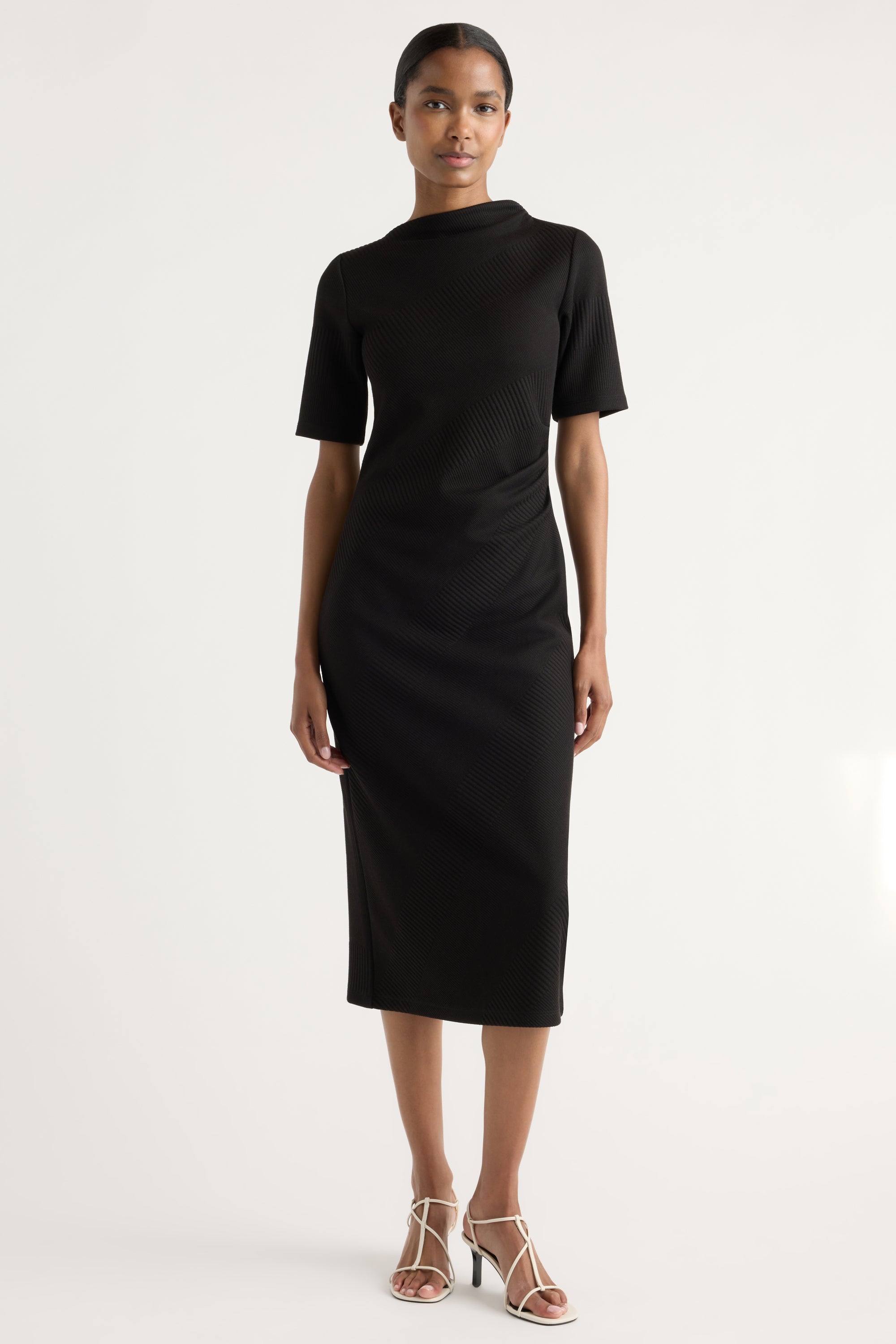 Evie Ribbed-Knit Jersey Dress Evie Ribbed-Knit Jersey Dress