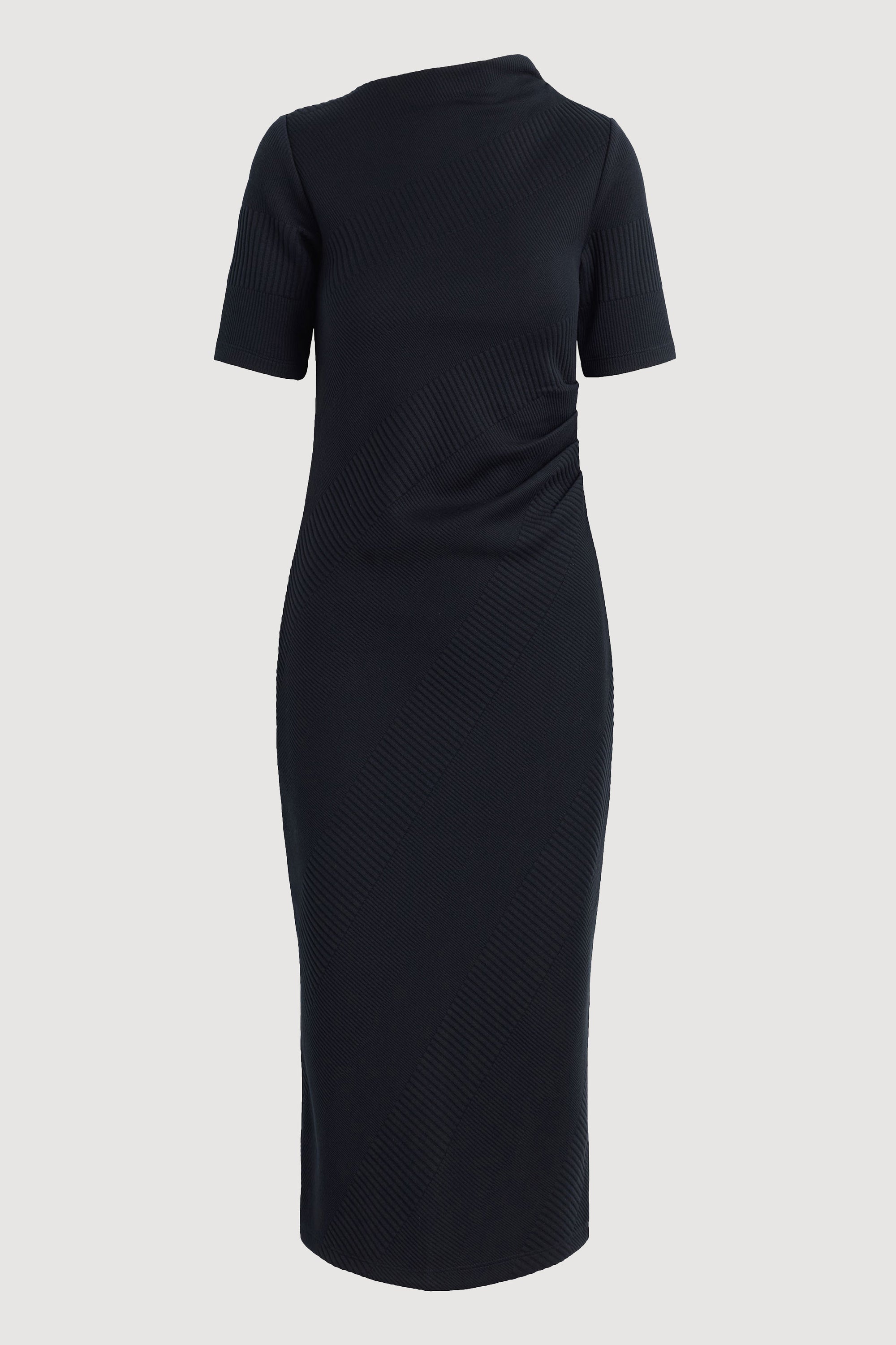 Evie Ribbed-Knit Jersey Dress Navy / Regular / 1X
