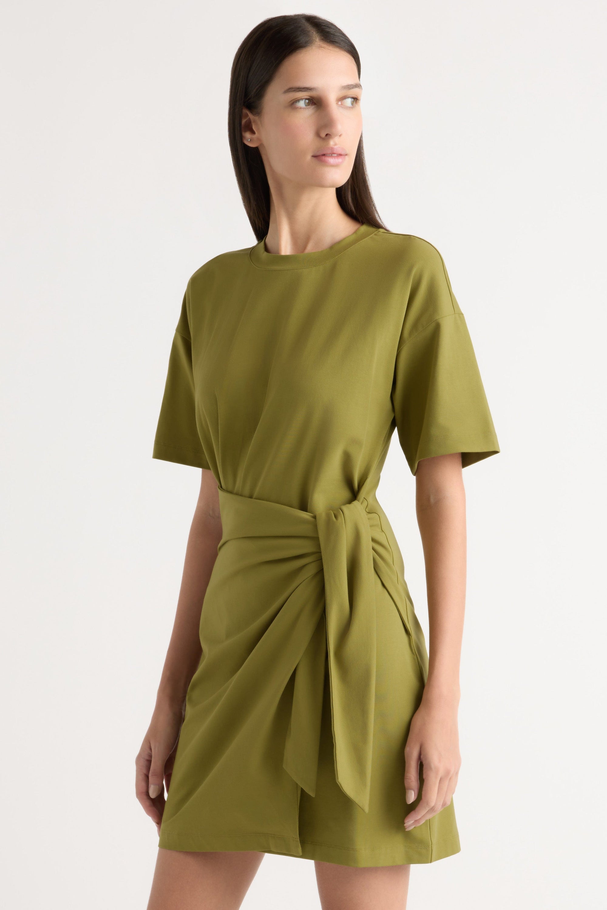 olive green tee shirt dress Women's Hudson T-Shirt Dress Olive Green | Fair Trade
