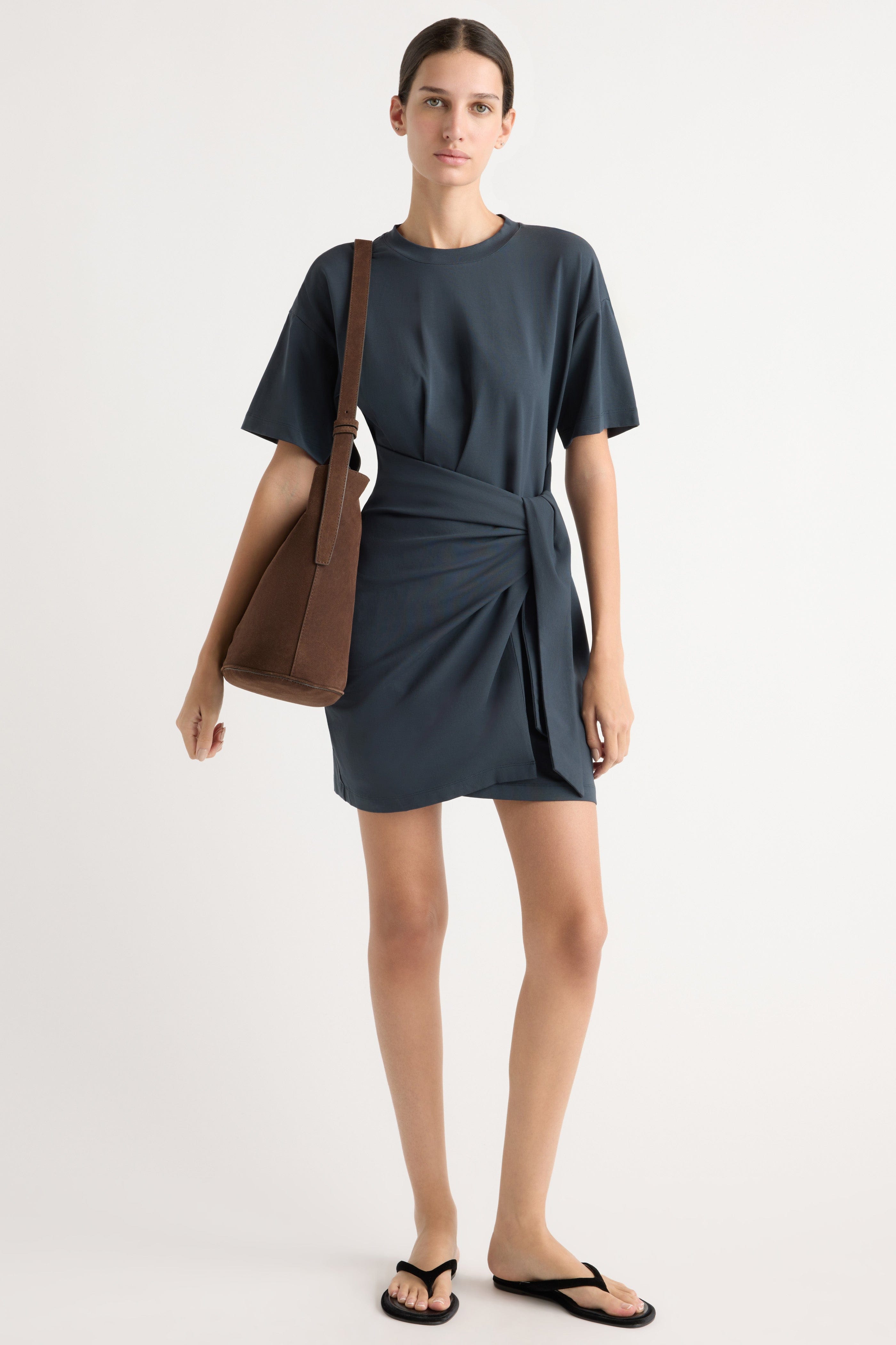 Fallon Organic Cotton T-Shirt Wrap Dress