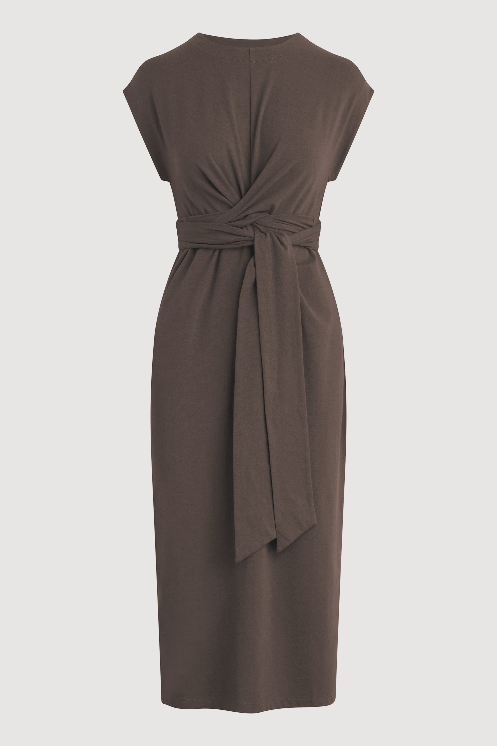 modern citizen fei tie front midi dress Tie-Front Organic Cotton in Dark Truffle at Nordstrom, Size X-Small Color:Black/ Magenta shirt dress in breezy NotDiscountable Rose Mesh Halter White