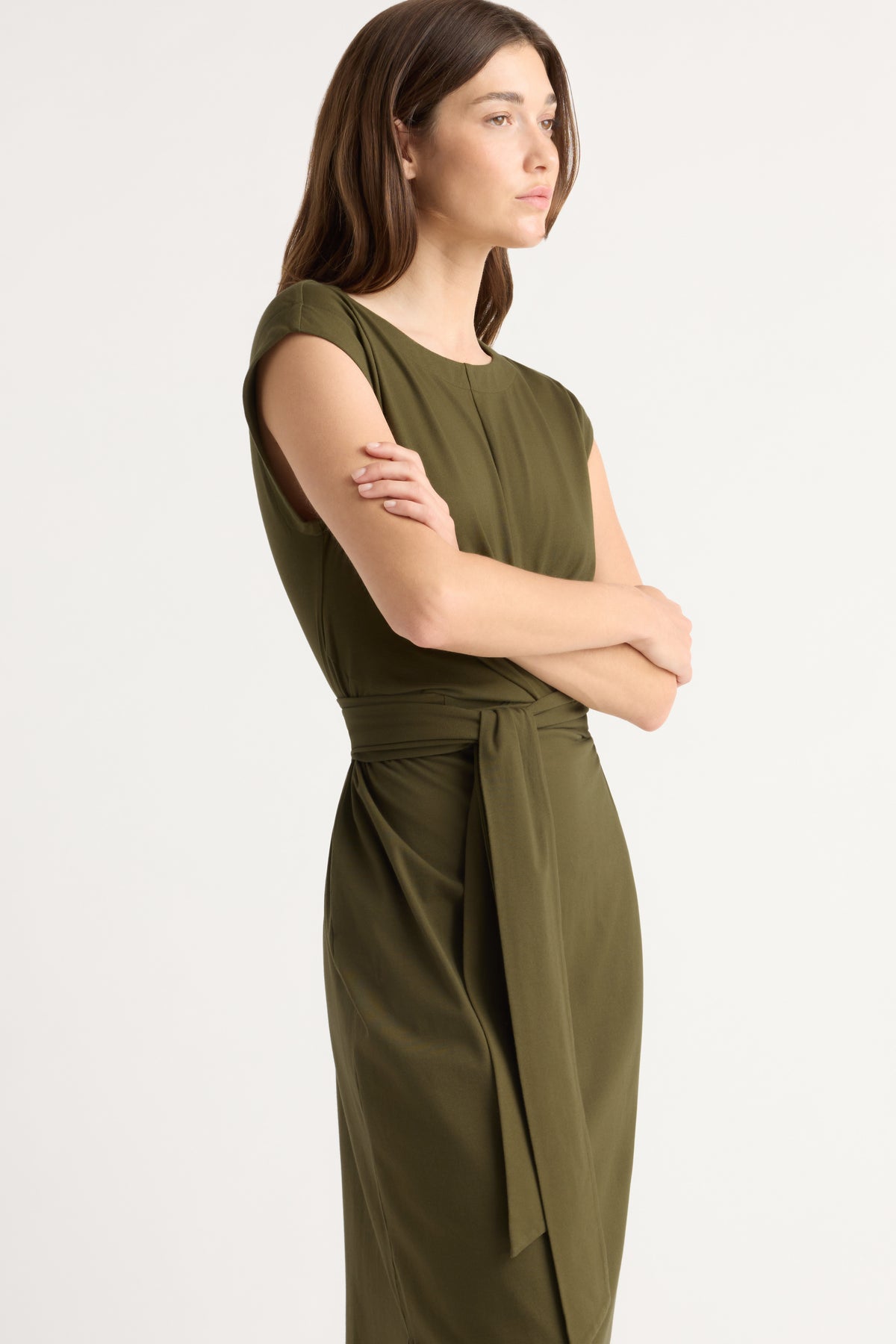 modern citizen fei tie front midi dress Tie-Front Organic Cotton BARBIE SWAN LAKE… CHILDHOOD organic cotton take on Size::L: 10/12 WEAVE__PLAIN