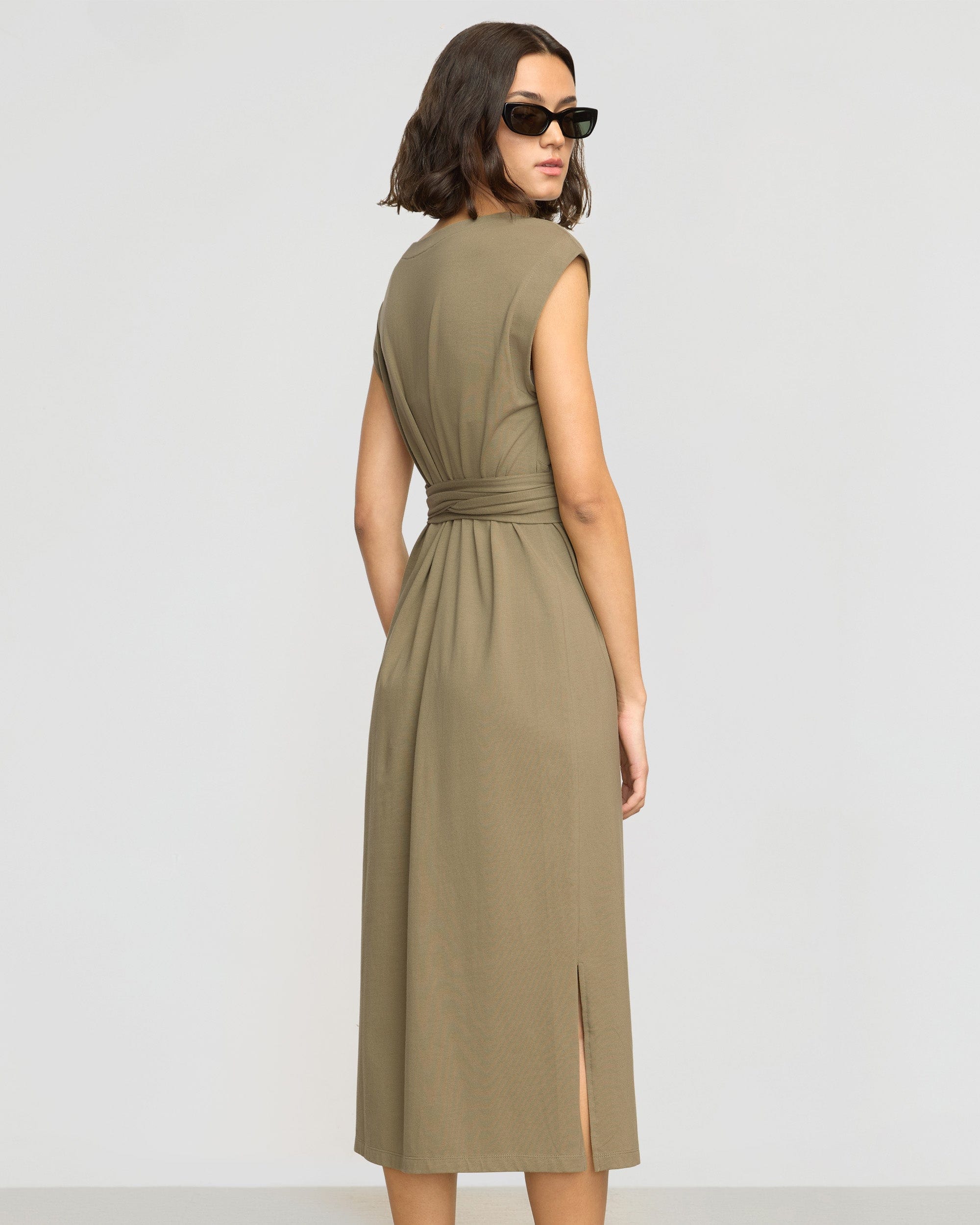 ★OPEN YY_TheOpen Product★ TRANSFORMATIVE KNOT DRESS (KHAKI OPEN YY