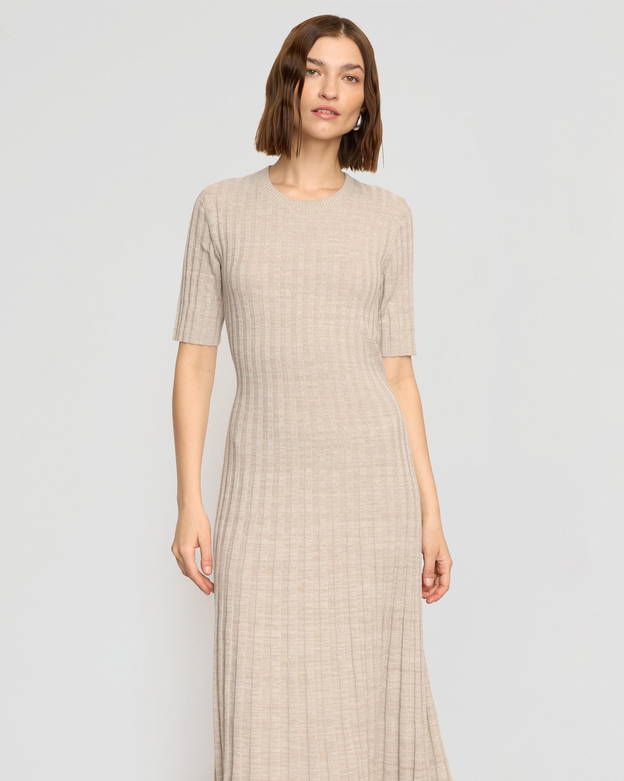 Fena Wide-Ribbed Sweater Dress