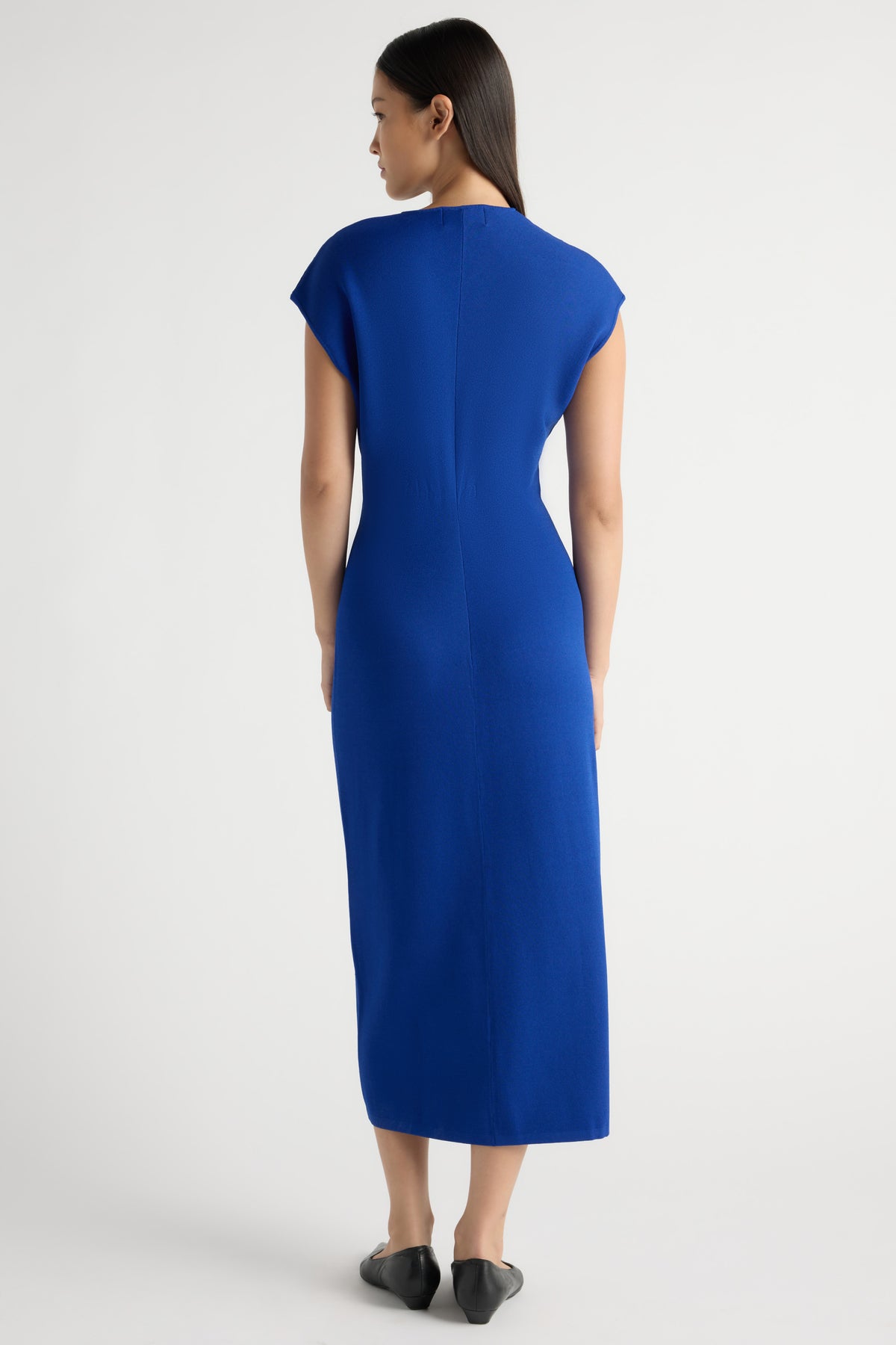 Frida V-Neck Sweater Dress Cobalt / M