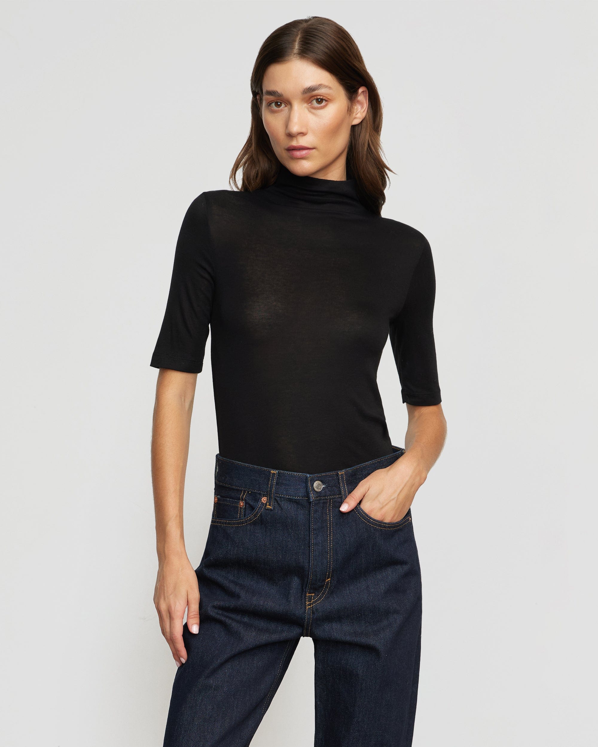 Sutton Front-Zip Sweater Skirt