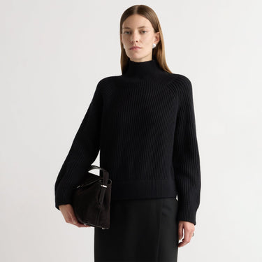 Marije | Hadeel Organic Cotton-Wool Mock-Neck Sweater in Size Small