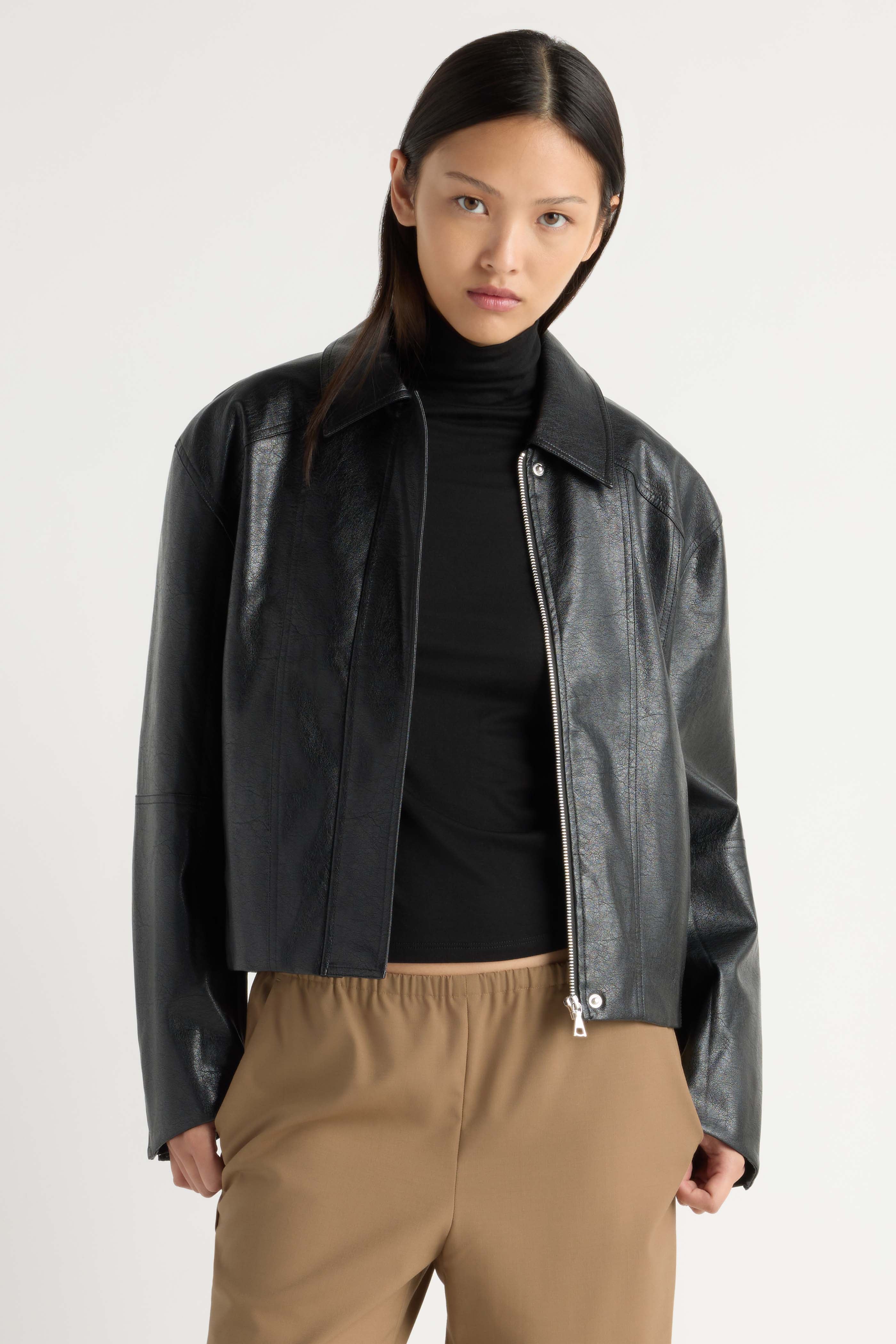 Halle Vegan Leather Jacket