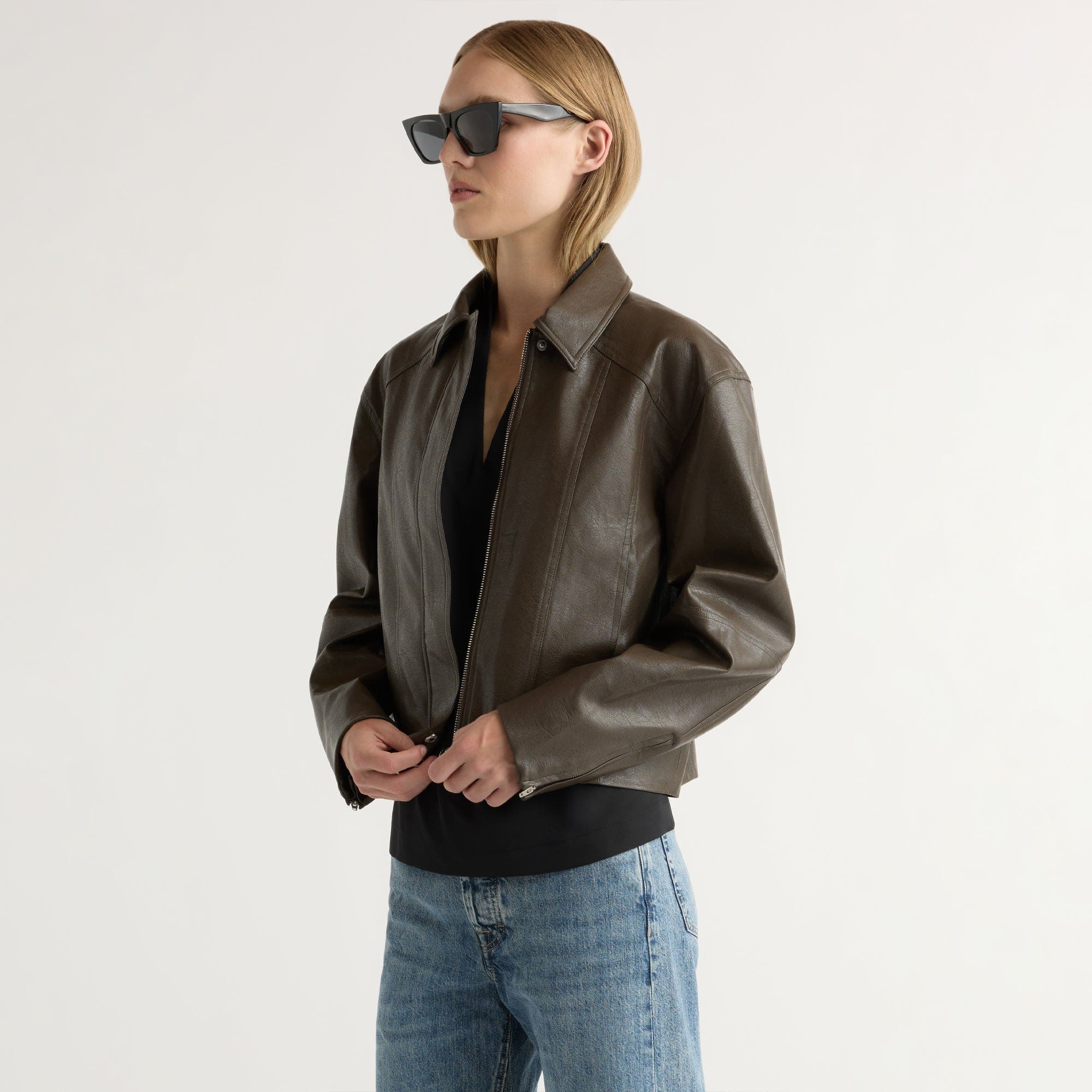 【CLANE】VEGAN LEATHER SHORT JACKET CLANE（クラネ）の「VEGAN LEATHER SHORT JACKET（その他