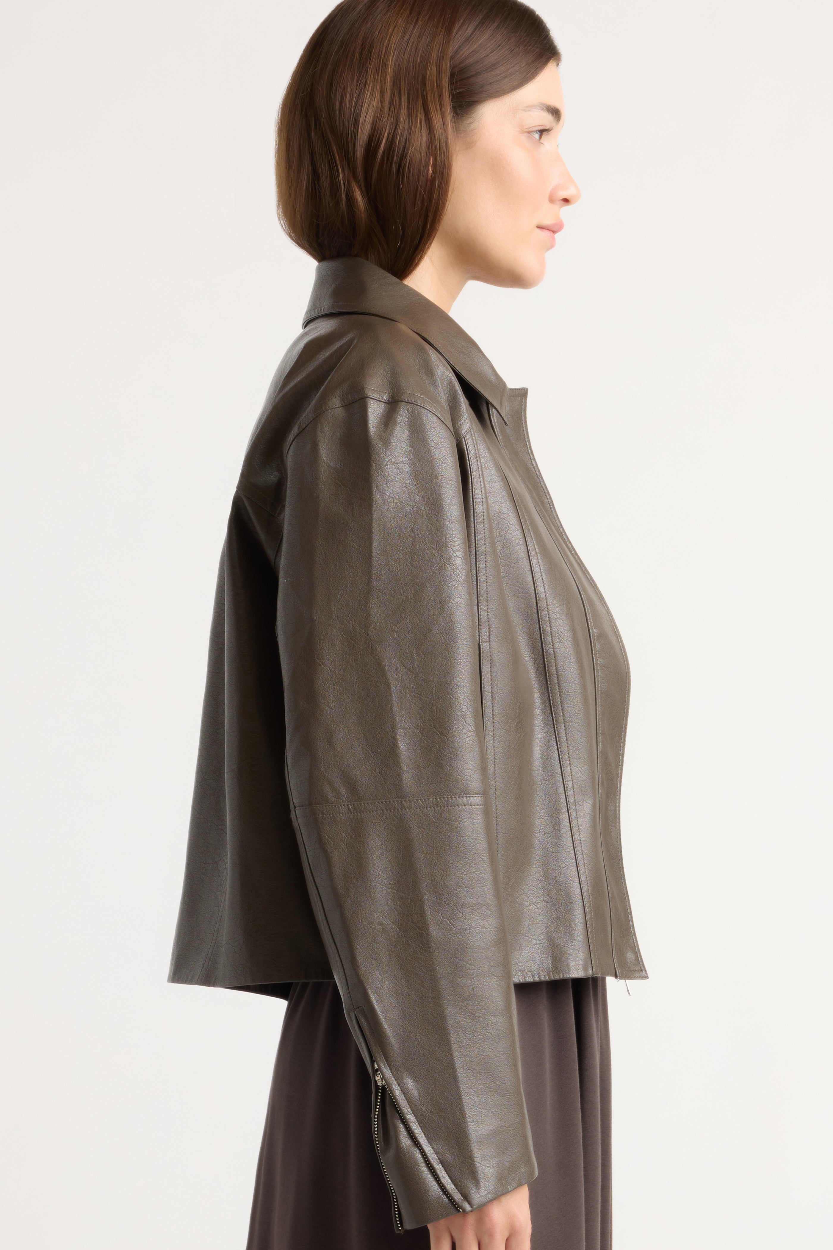 Halle Vegan Leather Jacket