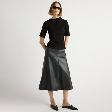 Mali | Harley A-Line Vegan Leather Skirt in Size Small