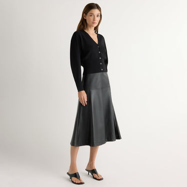 Renée | Harley A-Line Vegan Leather Skirt in Size Extra Small