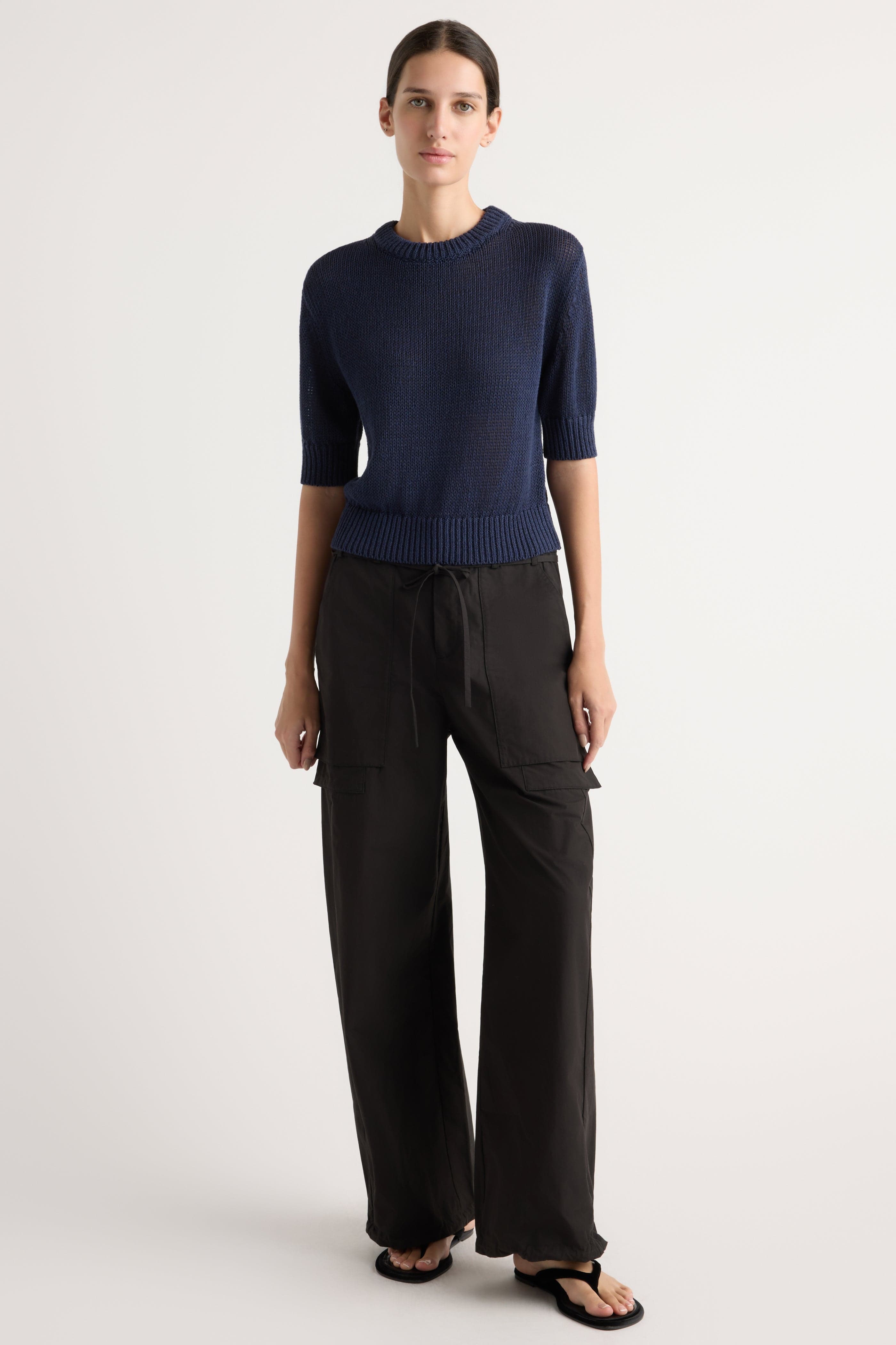 Heidi Pullover Short-Sleeve Knit Top