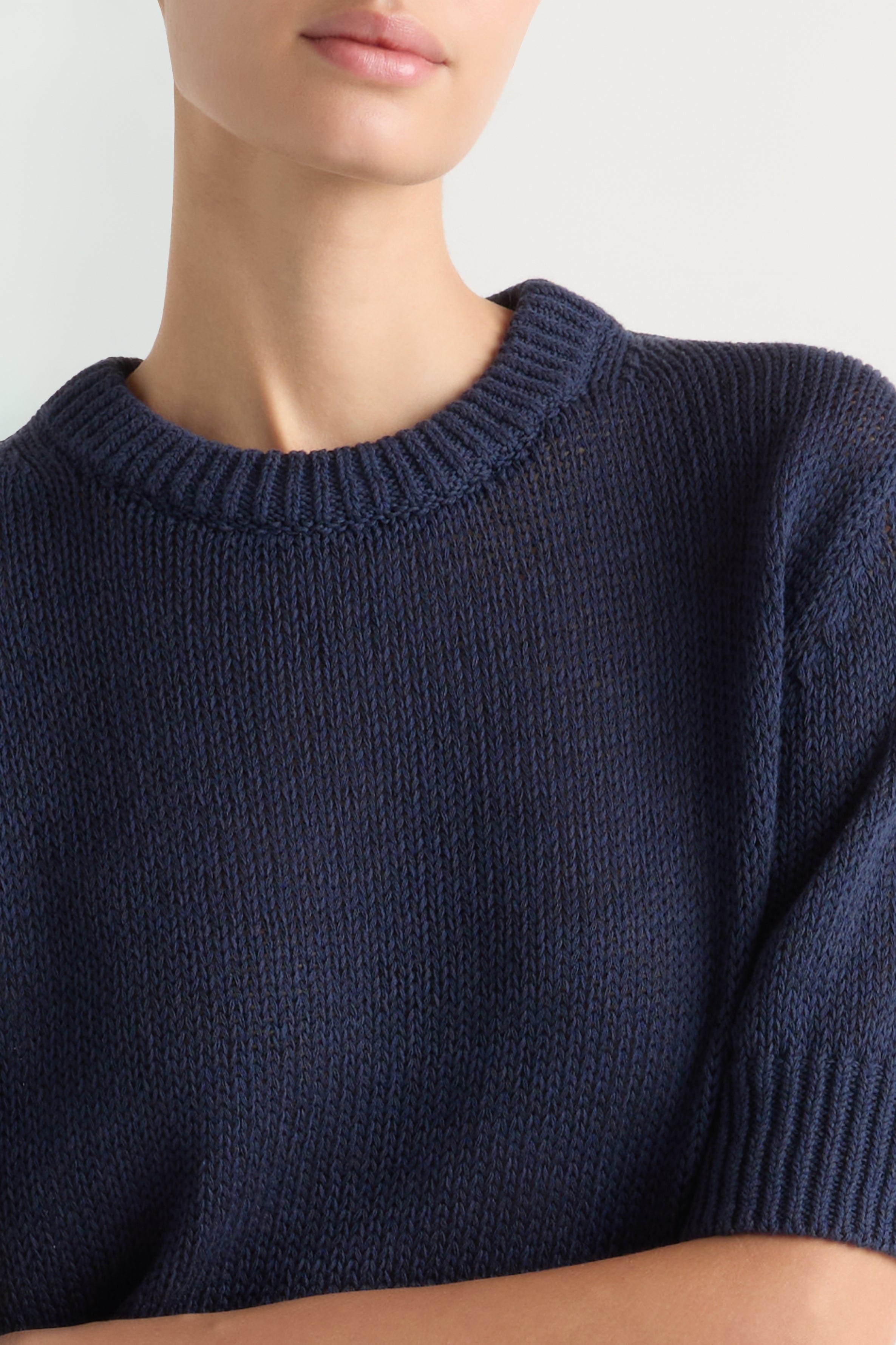 Heidi Pullover Short-Sleeve Knit Top
