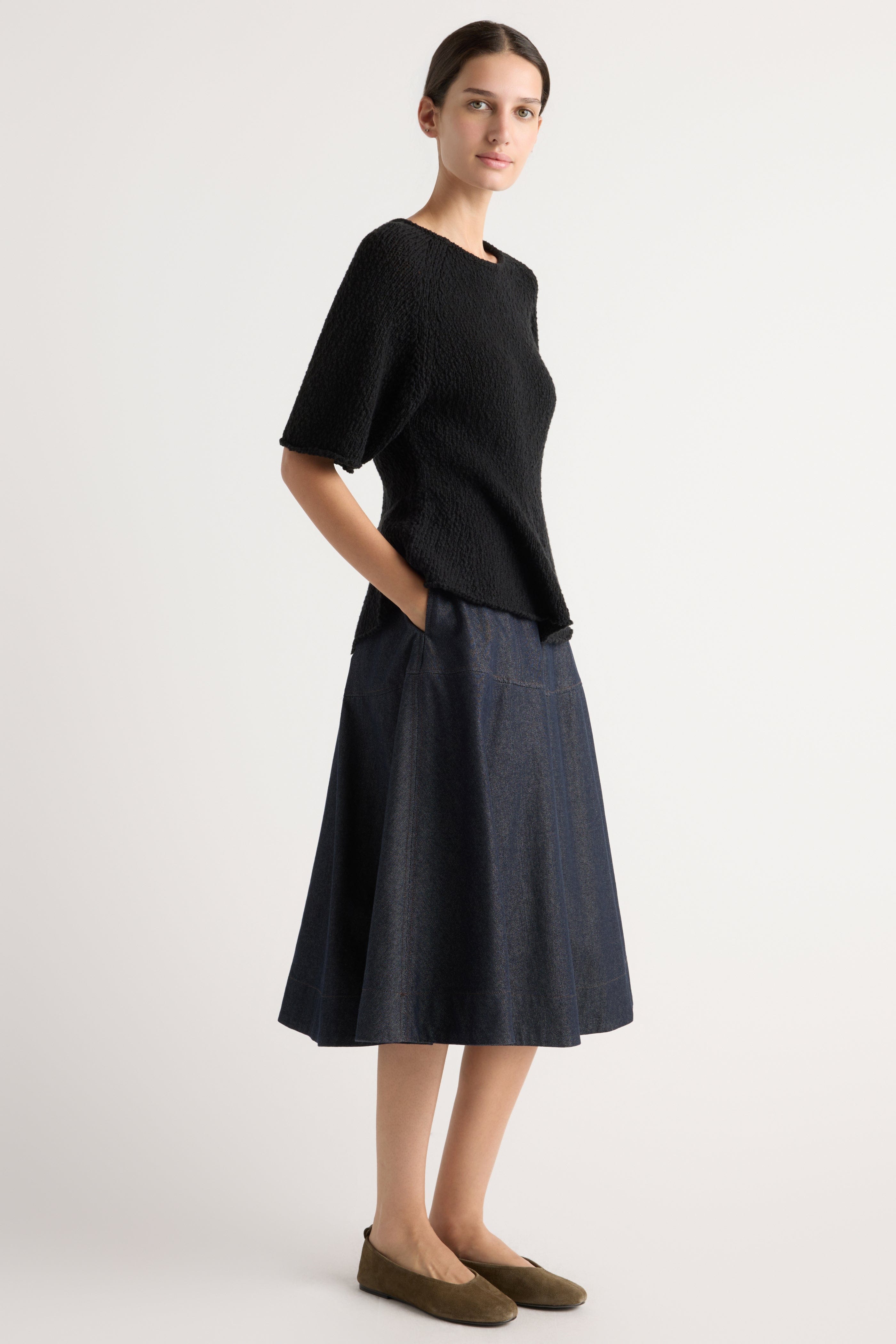 Hyejin A-Line Denim Skirt