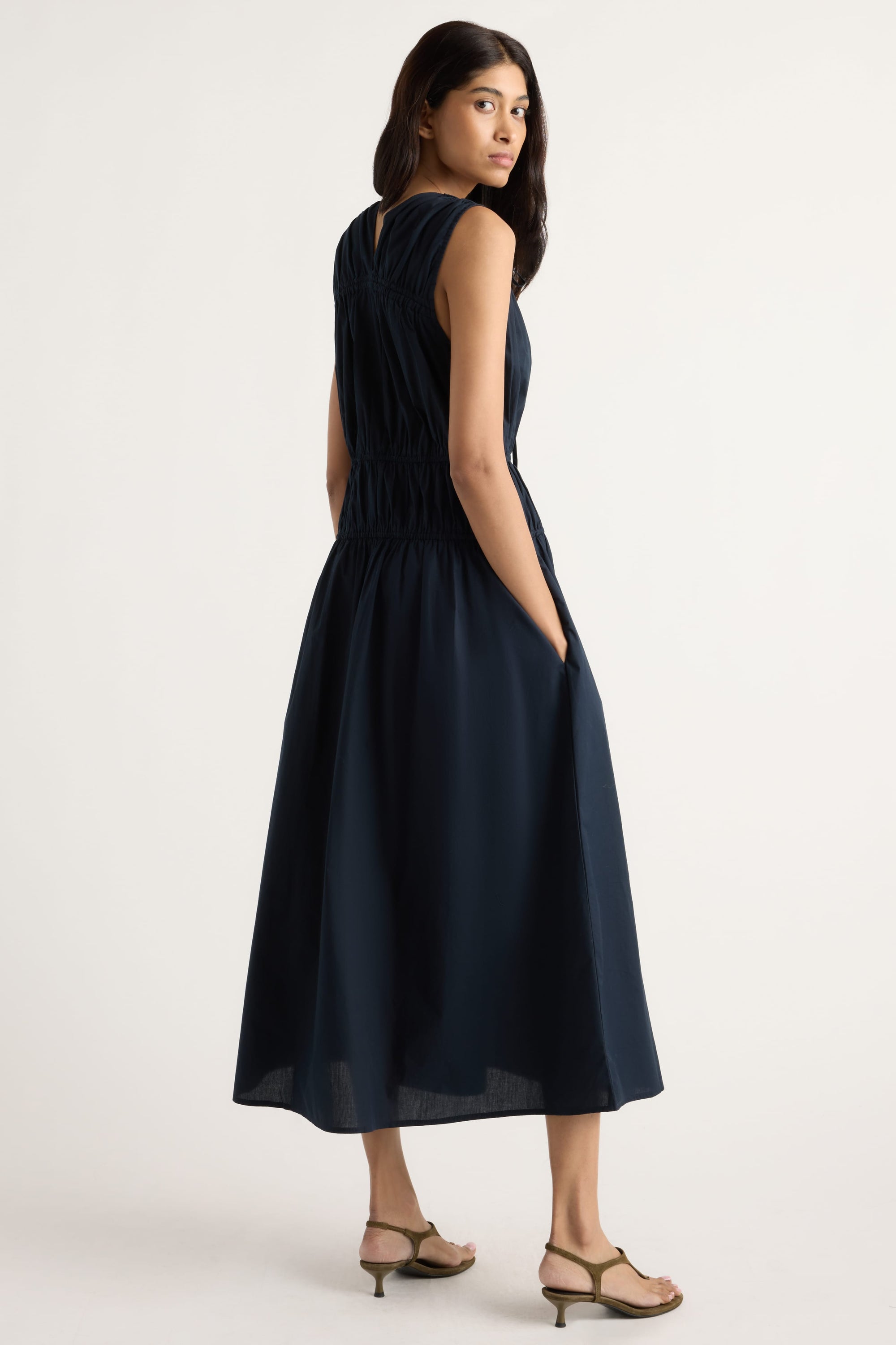 dark navy maxi dress Navy Blue Solid Long Dress SOLID NAVY BLUE EMBELLISHED MAXI DRESS