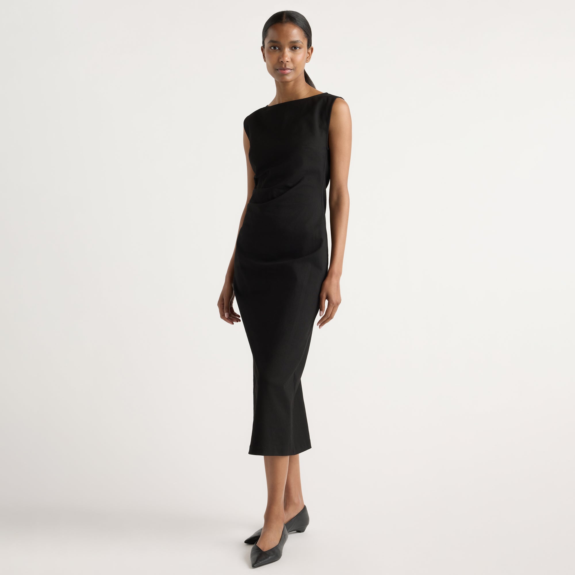 Inari Cotton Twill Boat-Neck Dress