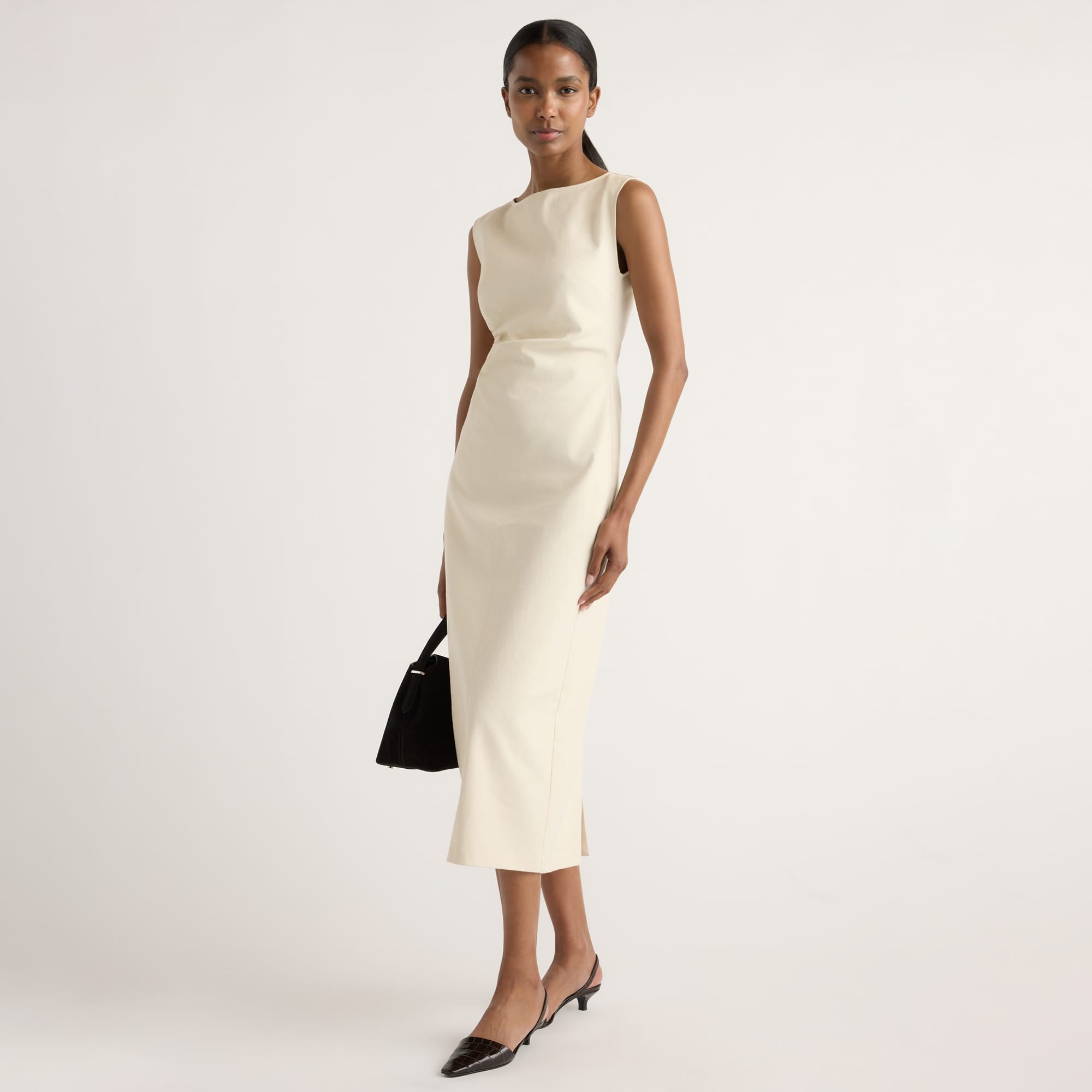 Inari Cotton Twill Boat-Neck Dress