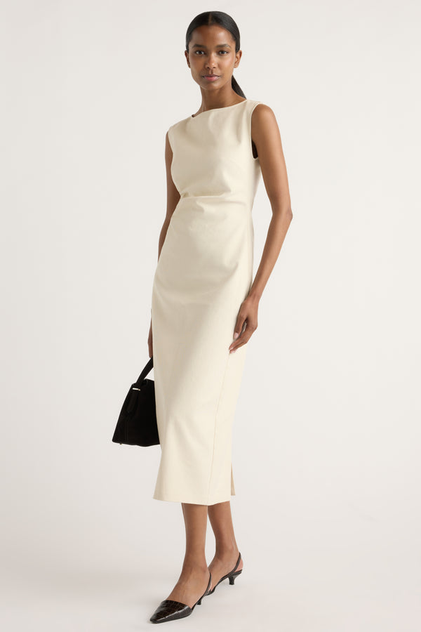 short gold dress Sadie Structured Mini Dress / Gold | MESHKI
